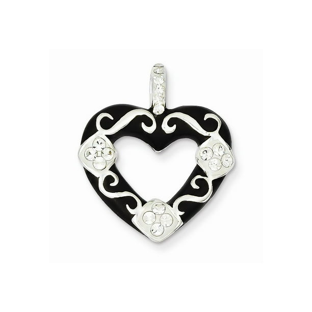 Solid 925 Sterling Silver Stellux Crystal and White Pendant Charm Solid 925 Sterling Silver Stellux Crystal and White Pendant Charm